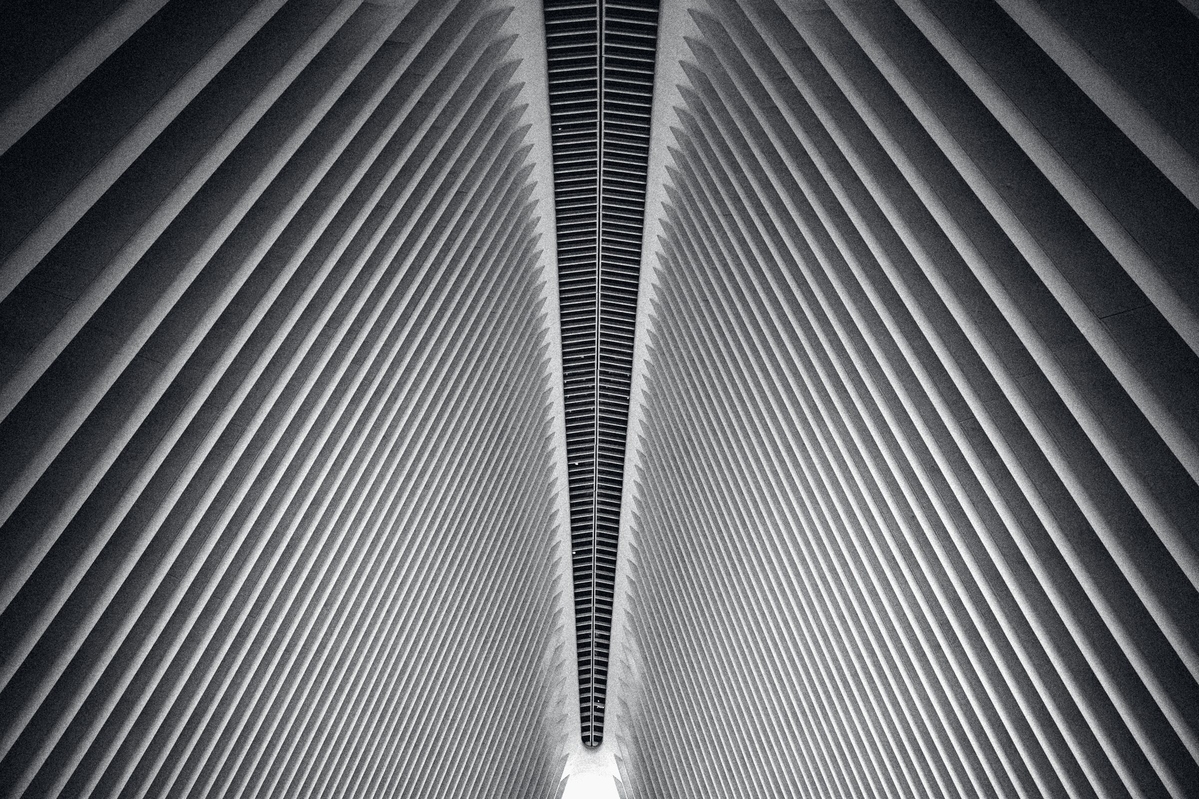Oculus, World Trade Center, New York : des nervures qui convergent vers une verrière